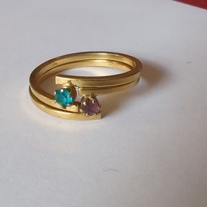 Set of Avon stacking birthstone rings